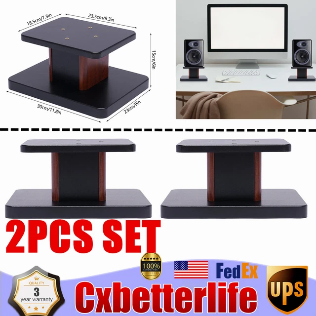 PAIR SPEAKER STAND Studio Monitor Desktop Mount 6inch High Tabletop