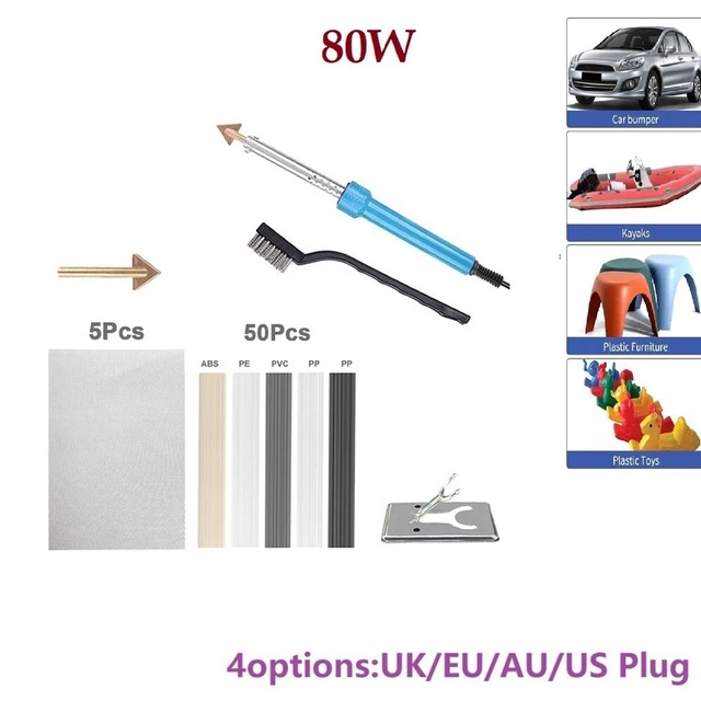 Herramienta 80W Soldador Kit UK US 230 Mm / 9.06 Pulgadas Oro Y Negro