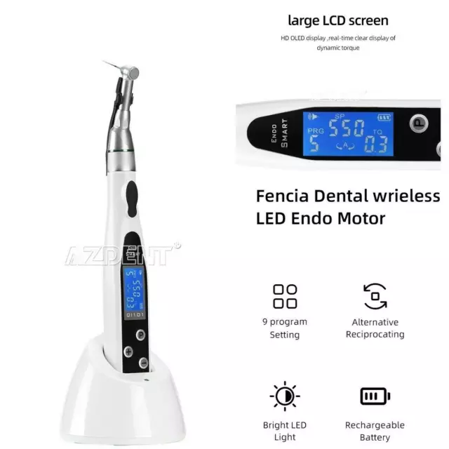 Dental Wireless LED Endo Motor 16:1 Contra Angle Root Canal Treament