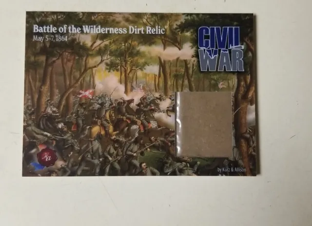 2022/2023 Historic Autographs Civil War Battle Of The Wilderness Dirt Relic Card