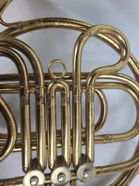 Vintage Buescher Elkhart French Horn Brass Instrument #522668 2