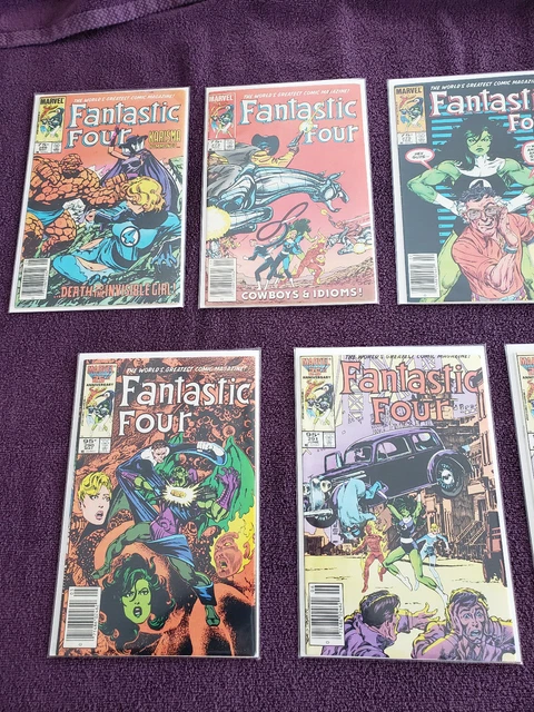 9 1980s Marvel Fantastic Four Comic Book LOT #266 #272 #275 #279 #289-292