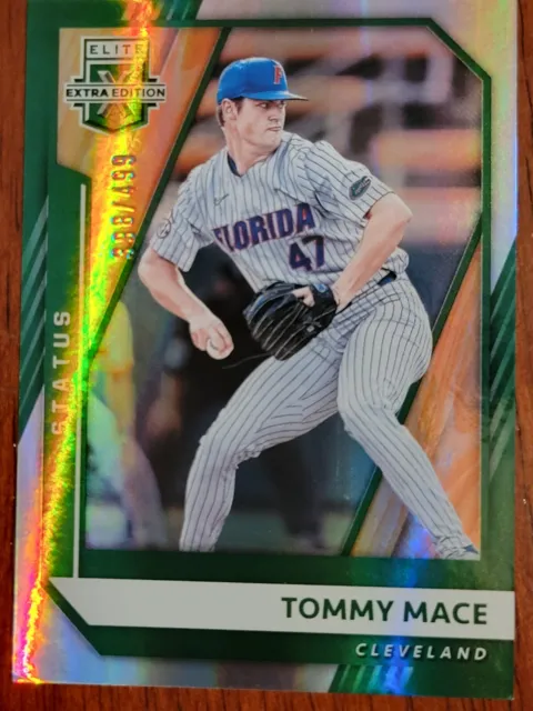 Tommy Mace 2021 Panini Elite Extra Edition /499 Green Refractor Card #69