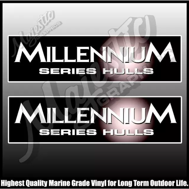 MILLENNIUM HULLS -  QUINTREX - 250mm X 70mm X 2 - BOAT DECALS