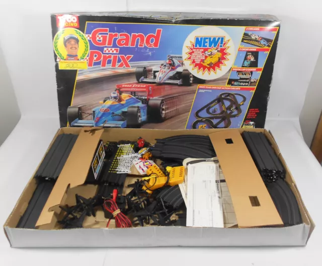 Tyco Racing Grand Prix Scalextric Set Slot Car Racing Vintage 1986 Action Games