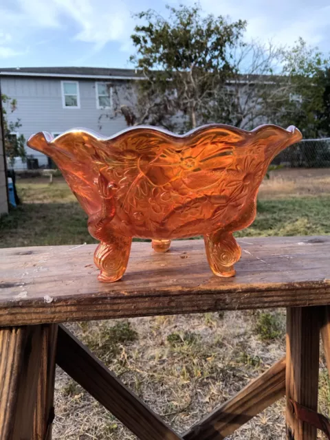 Sowerby Carnival Glass Diving Dolphin Bowl