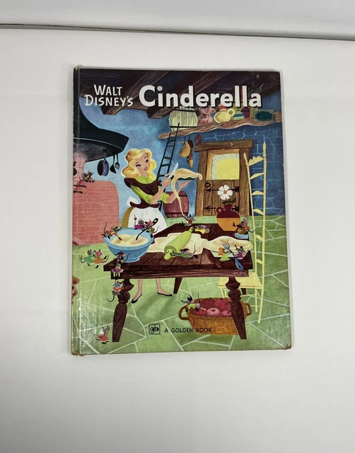 Vintage 1950 Walt Disney Cinderella Hardcover Childrens Book