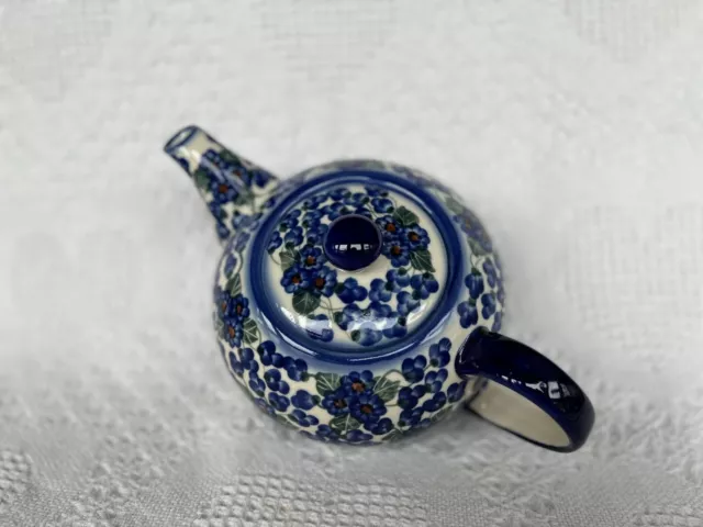 Polish Pottery - Teapot  - Boleslawiec - UNIKAT -NEW - Hand Painted 2