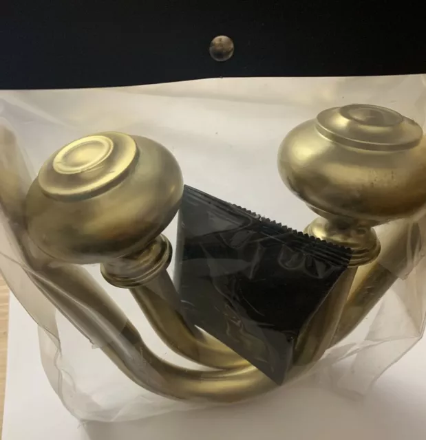 Umbra Stella Harper Holdback Curtain Drape Holder Brushed Brass Set of 2 New