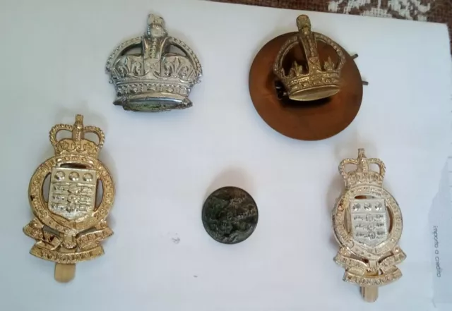 ww2 lotto di mostrine e fregi inglesi della seconda guerra e post, ottimo
