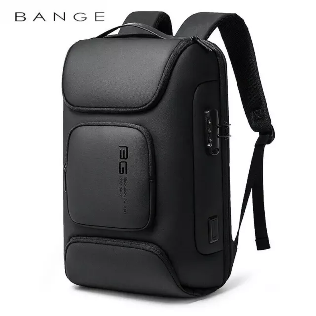 Bange Men Anti-theft Waterproof USB Charge Business Laptop Backpack Travel bag