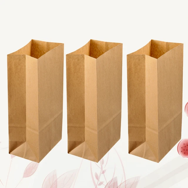 100 PCS Bread Paper Bags Bakery Carry Bag Candy Gift Bags Biscuit Bag 4