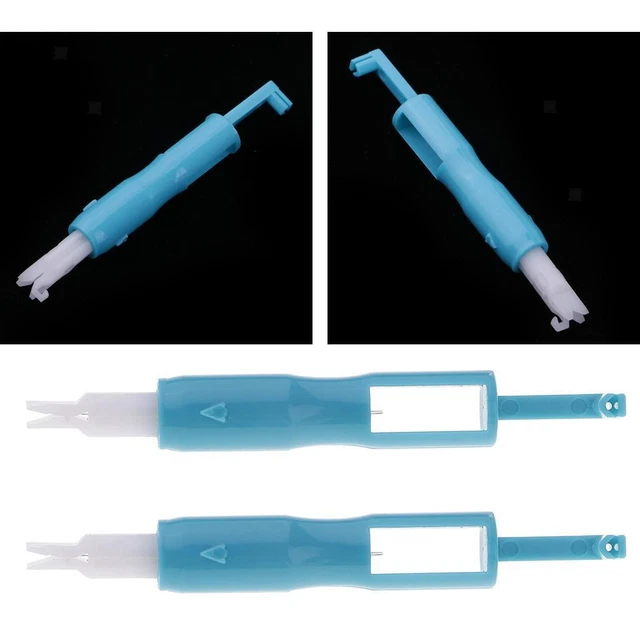 2 piezas máquina de coser simple enhebrador de agujas e insertor - hogar