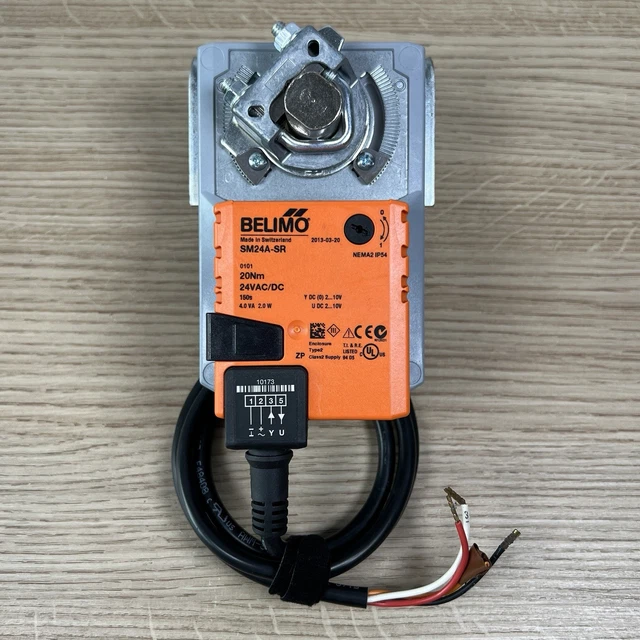 Attuatore Rotante Belimo SM24A-SR-TP 20 Nm | AC/DC 24V, Comando 2-10V, IP54 Per Sistemi Di Climatizzazione