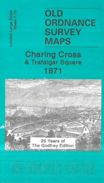 ORDNANCE SURVEY Charing Cross & Trafalgar Square 1871: London Large Scale 07.73