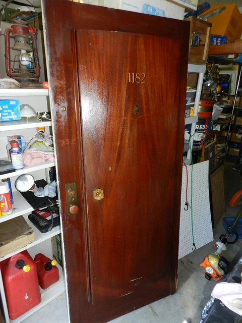 1920's SERVIDOR HOTEL COFFIN DOOR- ARCHITECTURAL SALVAGE-VINTAGE HOTEL DOOR