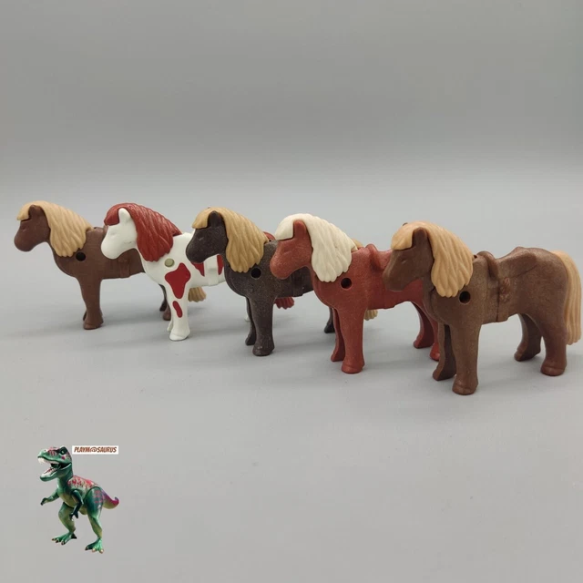 Lot De 20 Chevaux Playmobil Western Et Ferme - Jouet D'occasion Pour Collection