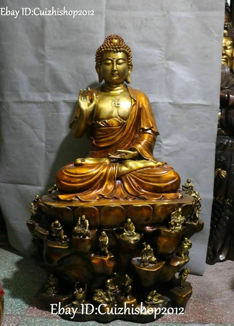 42 "Huge Bronze Gild 18 Arhat Lohan Shakyamuni Tathagata Amitabha Buddha statues