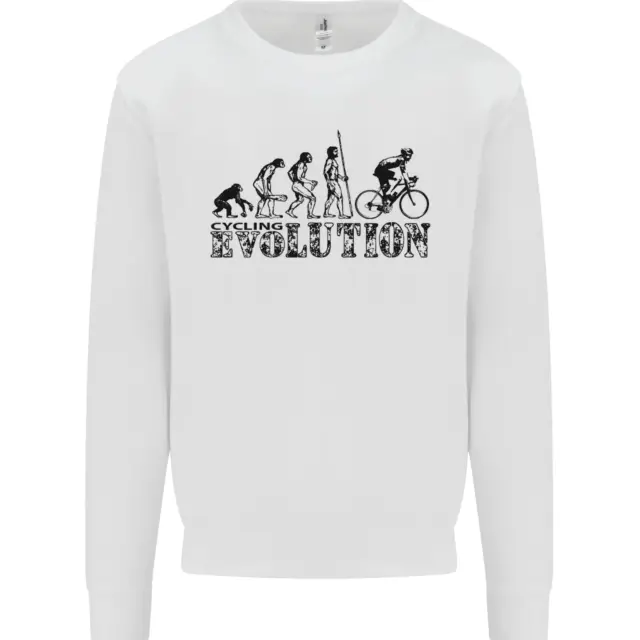 Evolution of Cycling Cyclist Bicycle Funny Kids Sweatshirt Jumper