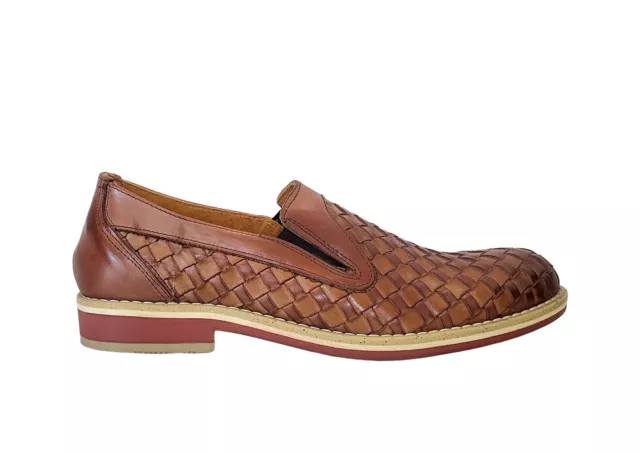 SCARPE MOCASSINI UOMO Green Step Tony 7967A Pelle Cuoio Bruciato