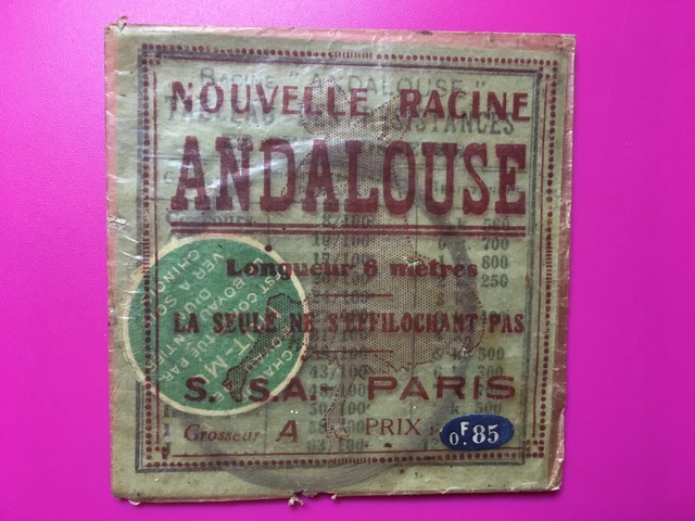 rare pochette collection RACINE ANDALOUSE pêche moulinet ancien root & gut