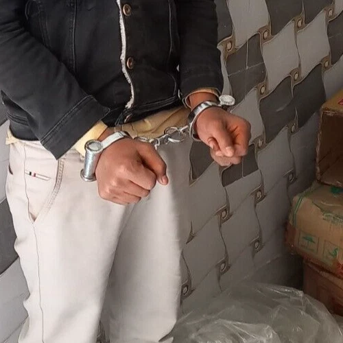 Iron Handcuffs Nickell Style Shackles-Props Iron New Hand Cuff