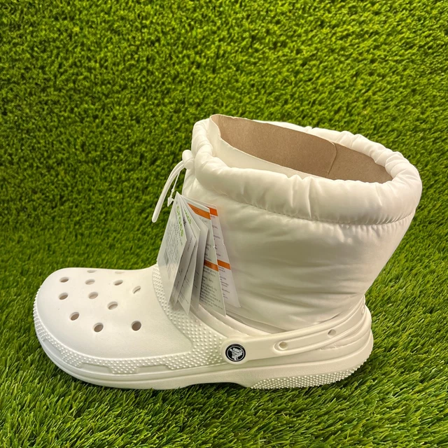 CROCS MEN'S CLASSIC Lined Neo Puff Insulate White Insulated Outdoor