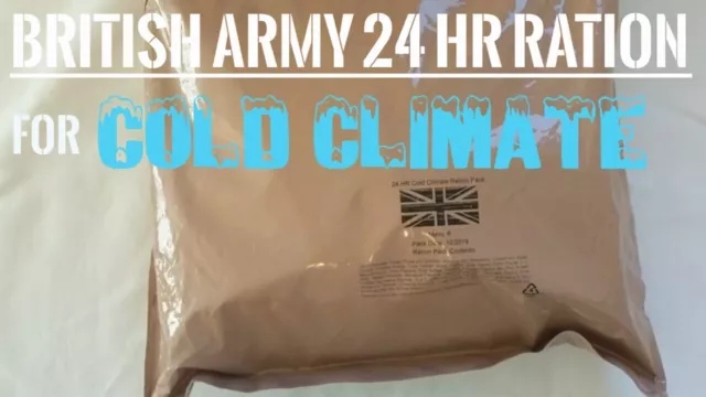 British Army 24 Hour COLD CLIMATE Ration Pack - 5500 Kcal - MRE - Emergency -