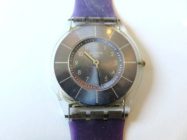SWATCH SKIN WATCH Purple Classiness Sfk 365 In Good Working Used 
