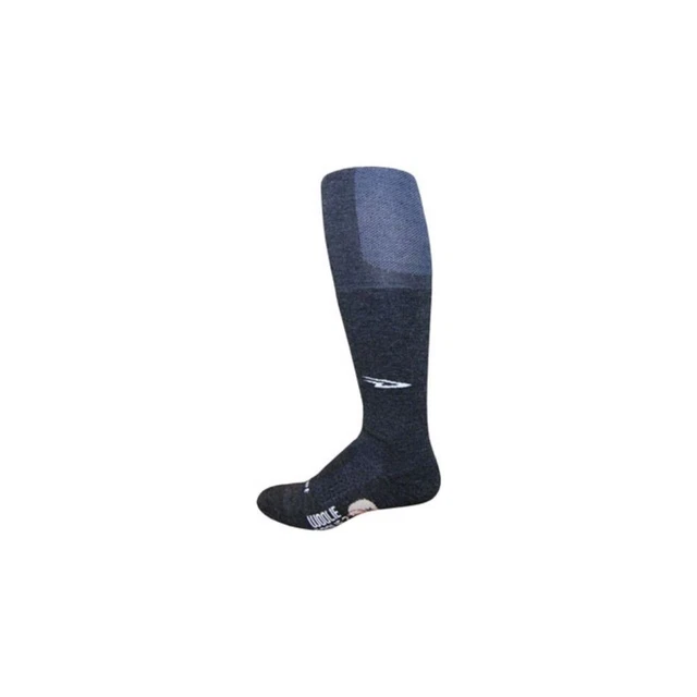 DeFeet Woolie Boolie Unisex 8 inch Merino Woo Knee Hi Bi-Cycle Socks - Charcoal