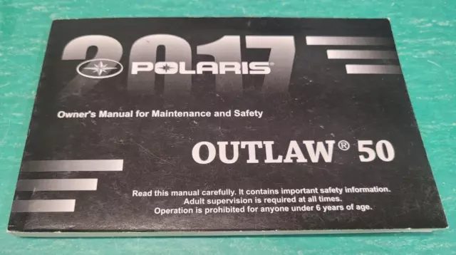 Polaris Oem 2017Outlaw 50 Owners Manual #9927397