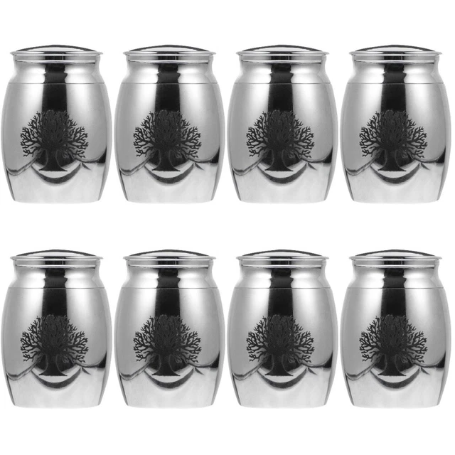 8 Pcs Urn Dog Memorial Small Animal Cremation Urns for Metal