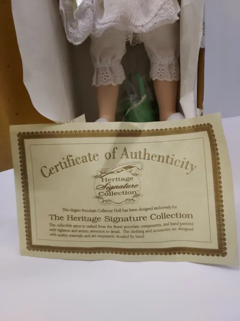 Heritage Signature Collection Chrissy Porcelain Doll #12333 With Certificate 2