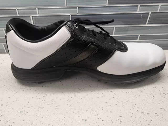 MEN’S NIKE AIR Tour Saddle Golf Shoes Size 12 418535-101 Black White ...