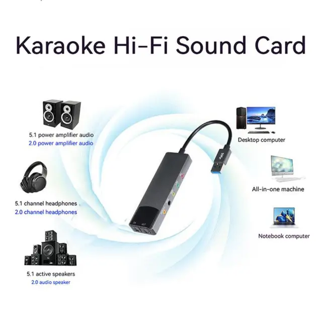 Support 5.1 Channel 7.1 Channel Usb External Multi-Function Card* Sound U4E9