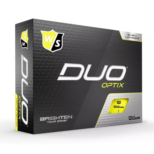 Wilson Staff Duo Optix - Jaune - Balles de Golf - 12 Pièce