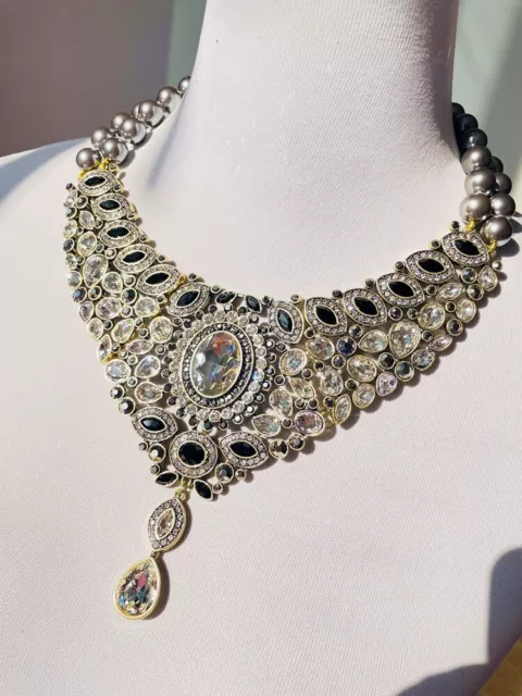 Heidi Daus "Worth Waiting For" Beaded 2-Strand Crystal Drop Necklace