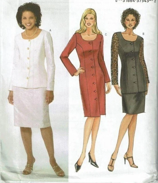 Butterick Sewing Pattern 4067 Misses Jacket Dress Skirt Size 8-12