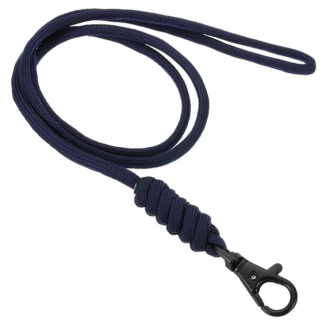 Neck Lanyard Badge Lanyards Long Strap ID Card Holder Keychains Dark Blue