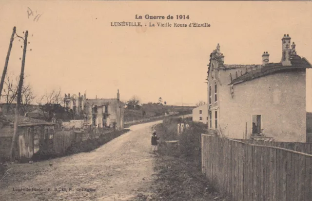 WAR 14-18 WW1 MURDER-ET-MOSELLE LUNEVILLE old road d'einville