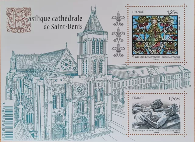 France feuillet F 4930 Neuf** Basilique de Saint-Denis 2015