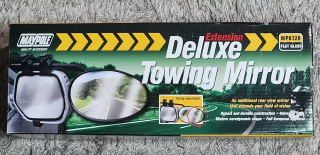 Maypole MP8328 Deluxe Single Extension Towing Mirror for Caravan Car