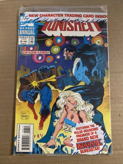 Punisher Annual #6 Polybagged With Eradikation Trading Card Marvel Comics (1993)