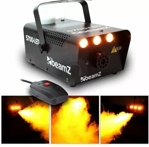 Máquina de Humo Niebla Smog Con Efecto Luz Dj Llamas LED 700W Mando a Distancia