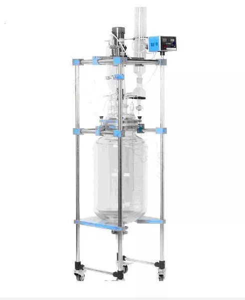 20L Jacketed Glass Chemical Reactor Vessel Explosion Proof Customizable MW#