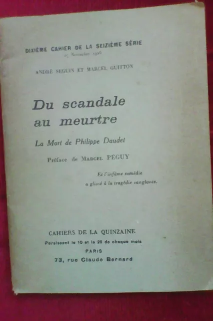 Faits divers-Action Française/la mort de Philippe Daudet/A.Seguin et M. Guitton