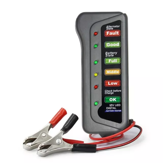 Mini LED Lights Car Battery Tester Testeur De Batterie De Voiture Numérique LED 3