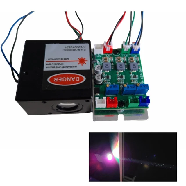 Mini Size RGB 2W Fat Beam Laser Module White Light Laser TTL/Analog