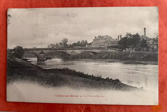 cpa 51 CHÂLONS-SUR-MARNE - Le Pont de Marne (1911)