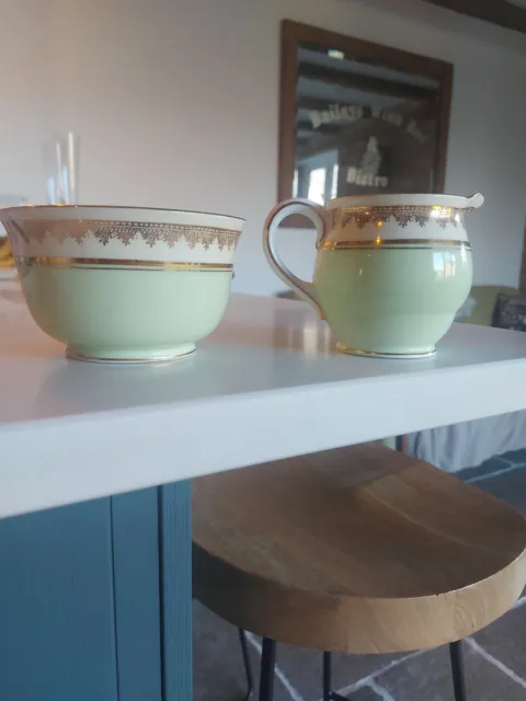 Vintage Ancher Sugar Bowl And Milk Jug .